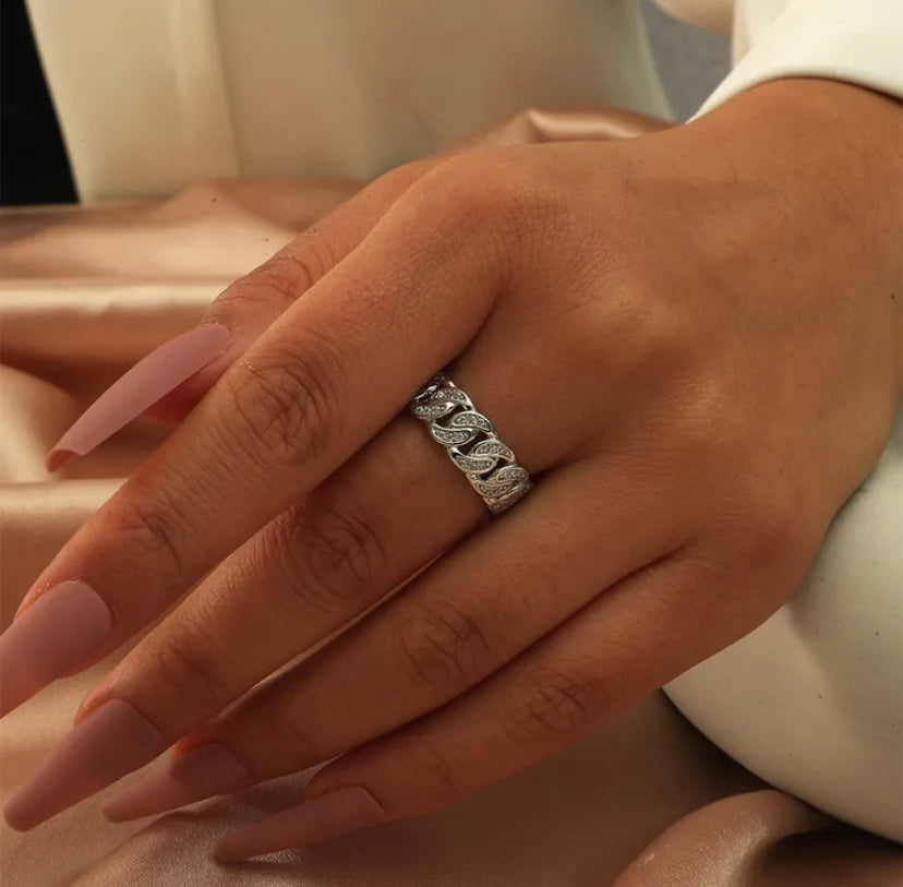 Cuban ring Silver