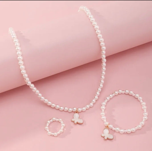 WHITE BUTTERFLY SET