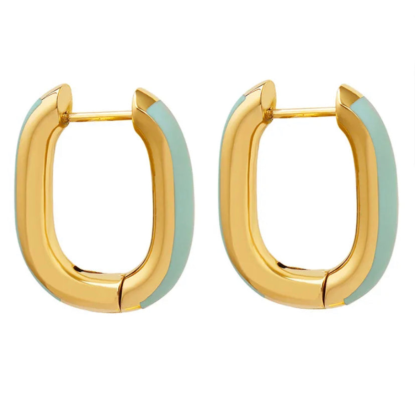 Earrings Cyan