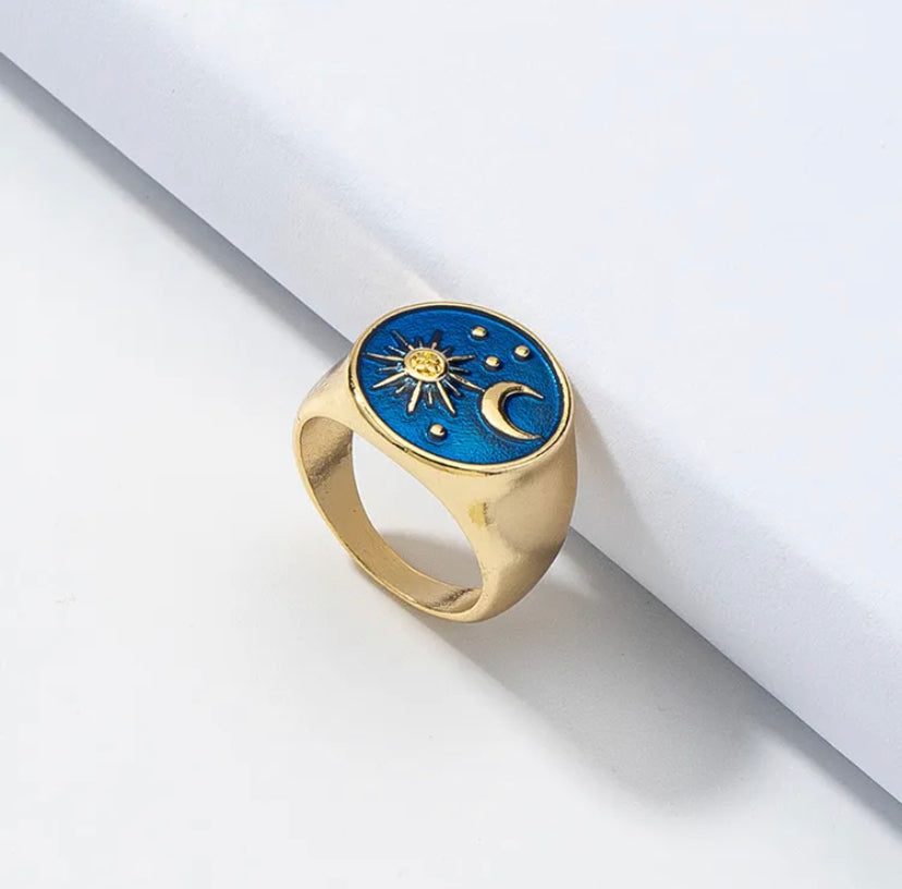 Sun and moon ring