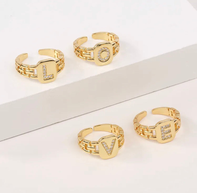 Initials Ring