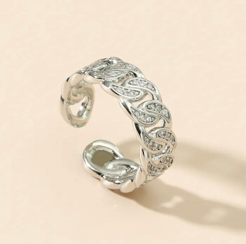 Cuban ring Silver