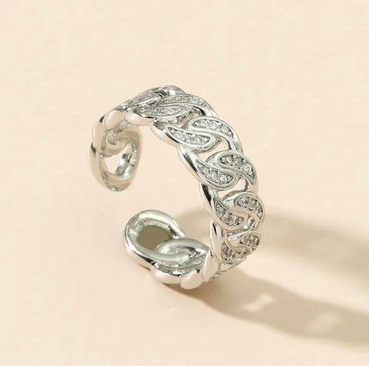 Cuban ring Silver